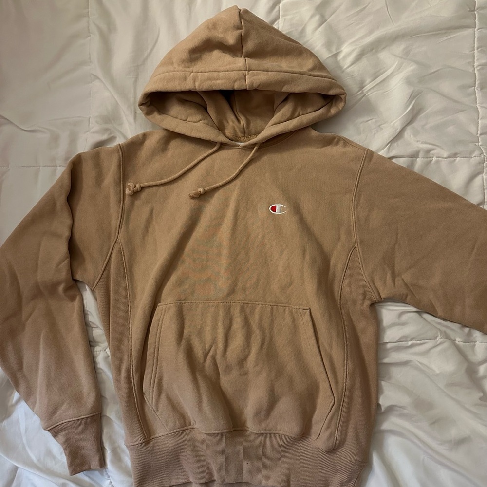 Champion Tan Reverse Weave Hoodie